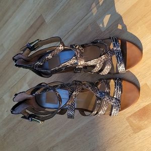 Dolce Vita High Wood Heel Snake Print - Womens Size 8.5